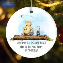 Load image into Gallery viewer, Pooh Bear’s Heartwarming Quote Ornament, Sentimental Appreciation Ceramic Tree Decoration
