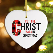 Carregar imagem no visualizador da galeria, Put the Christ Back in Christmas Holiday Ornament, Religious Christian Theme
