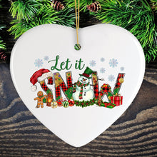 Load image into Gallery viewer, Radiant Charm Let it Snow Christmas Ornament
