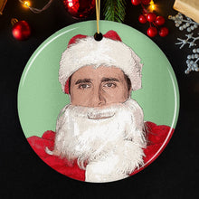 Load image into Gallery viewer, Santa Michael Scott Christmas Ornament, The Office Fan Gift
