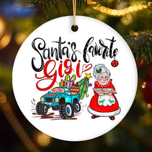 Load image into Gallery viewer, Santa’s Favorite Gigi Christmas Ornament, Grandma Gift
