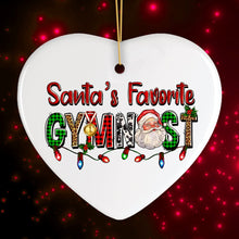 Load image into Gallery viewer, Santa’s Favorite Gymnast Christmas Ornament
