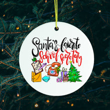 Carregar imagem no visualizador da galeria, Santa’s Favorite School Secretary Christmas Ornament
