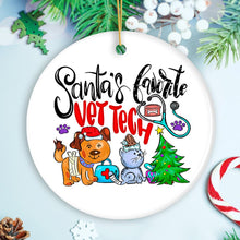 Load image into Gallery viewer, Santa’s Favorite Vet Tech Christmas Ornament, Appreciation Gift for Veterinary Technician
