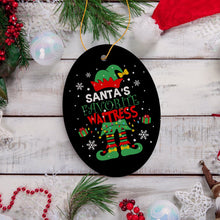 Load image into Gallery viewer, Santa&#39;s Favorite Waitress Christmas Ornament
