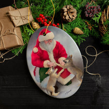 Load image into Gallery viewer, Santa's Wolf Pups Charming Winter Christmas Ornament
