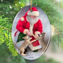 Load image into Gallery viewer, Santa's Wolf Pups Charming Winter Christmas Ornament
