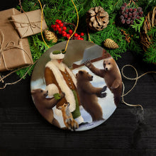 Carregar imagem no visualizador da galeria, Santa and his Bears Folklore Christmas Ornament
