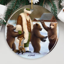 Carregar imagem no visualizador da galeria, Santa and his Bears Folklore Christmas Ornament
