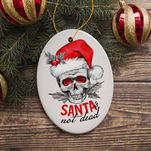 Carregar imagem no visualizador da galeria, Santa is Not Dead Skull Christmas Ornament
