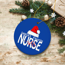 Load image into Gallery viewer, Santas Favorite Nurse Christmas Ornament
