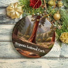 Carregar imagem no visualizador da galeria, Sequoia National Park Retro Ornament, California Tourist Attraction Souvenir and Gift
