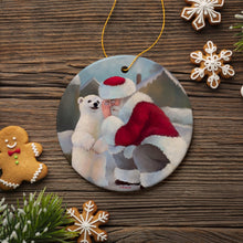 Carregar imagem no visualizador da galeria, Sharing Secrets Santa and Polar Bear Winter Dream Christmas Ornament
