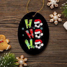 Carregar imagem no visualizador da galeria, Soccer Ho Ho Ho Christmas Ornament
