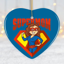 Carregar imagem no visualizador da galeria, Supermom Christmas Ornament, Superhero Themed Gift for Mom
