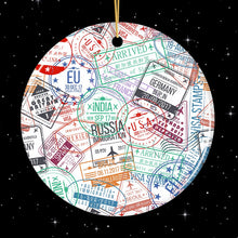 Carregar imagem no visualizador da galeria, Travel Stamp Pattern Ornament

