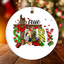Carregar imagem no visualizador da galeria, True Story Joseph and Mary Holiday Festive Christmas Ornament, Christian Nativity Gift
