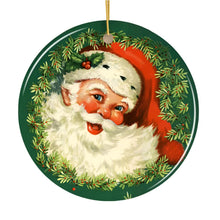 Load image into Gallery viewer, Victorian Santa Round Christmas Ornament
