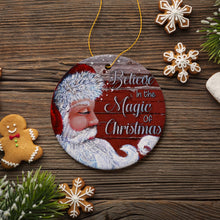 Carregar imagem no visualizador da galeria, Vintage Santa Believe in the Magic of Christmas Ornament
