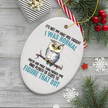Load image into Gallery viewer, You Thought I was Normal Quirky Owl Ornament, Cute and Funny Christmas Gift

