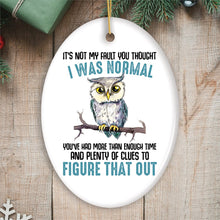 Load image into Gallery viewer, You Thought I was Normal Quirky Owl Ornament, Cute and Funny Christmas Gift

