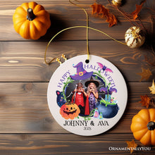 Cargar imagen en el visor de la galería, Festive &amp; Colorful Children Halloween Custom Photo Ornament, Fun Costume Party Gift
