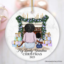 Carregar imagem no visualizador da galeria, Grandma and Grandsons Personalized Christmas Ornament, Grandmother Holiday Gift
