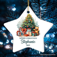 Carregar imagem no visualizador da galeria, Joyous Christmas Tree Personalized Ornament, Cute Gift With Custom Name
