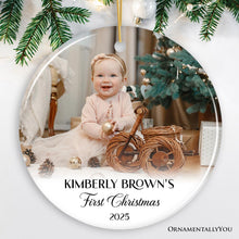 Carregar imagem no visualizador da galeria, Personalized Family Photo Christmas Ornament, Keepsake Gift with Any Custom Text and Picture
