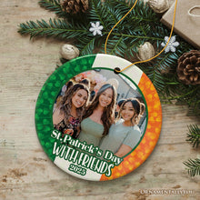 Carregar imagem no visualizador da galeria, Personalized Photo Upload St. Patrick’s Ornament, Irish Small Tree Decoration and Gift
