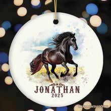 Load image into Gallery viewer, Vintage Western Style Horse Customized Ornament, Equestrian Christmas Gift with Personalized Name
