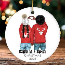 Carregar imagem no visualizador da galeria, Lovers Together Personalized Christmas Ornament, Couples Custom Keepsake Gift
