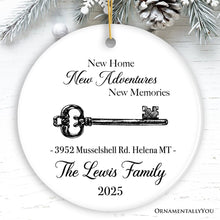 Carregar imagem no visualizador da galeria, Housewarming Personalized Ornament, New Home New Memories Custom Christmas Keepsake Gift
