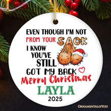 Carregar imagem no visualizador da galeria, Hilarious Step Dad Personalized Christmas Humor Ornament, Stepfather Gift and Dirty Joke
