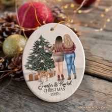 Carregar imagem no visualizador da galeria, Plus Size Girl Friends Personalized Christmas Ornament, Mature Female Moms or Coworker Gifts, Thick Girls
