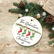 Carregar imagem no visualizador da galeria, Hanging Stockings Personalized Christmas Ornament, Family Crew Keepsake Gift
