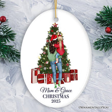Carregar imagem no visualizador da galeria, Mom and Baby Personalized Christmas Ornament, New Family or Single Mother Gift
