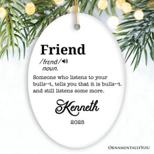 Carregar imagem no visualizador da galeria, Friends Definition Personalized Gift, Funny Christmas Ornament for Bestfriends
