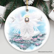 Cargar imagen en el visor de la galería, Family in Heaven Personalized Ornament, Grandparents or Parents Keepsake Angel with Wings Christmas Memorial Decoration

