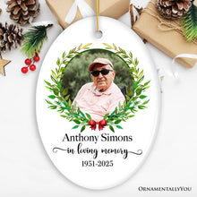 Carregar imagem no visualizador da galeria, Remember Personalized Memorial Photo Ornament, In Loving Memory Keepsake Gift With Custom Name
