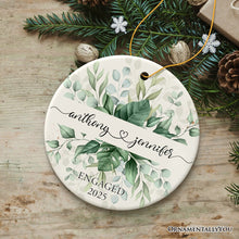 Load image into Gallery viewer, Elegant Personalized Wedding Ornament, Married or Engaged Couple Gift
