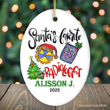Load image into Gallery viewer, Santa’s Favorite Radiologist Personalized Christmas Ornament, Cute and Funny X-Ray Radiology Gift
