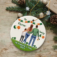 Carregar imagem no visualizador da galeria, St Patricks Day Personalized Family Ornament, Irish Themed Customized Gift for St Pattys
