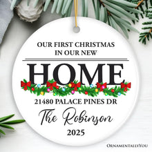 Carregar imagem no visualizador da galeria, Our First Christmas in New Home Personalized Ornament, Gift For New Home Owners
