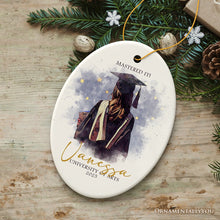 Carregar imagem no visualizador da galeria, Artistic Graduation Gift Personalized Christmas Ornament, Watercolor Art Style Student
