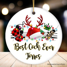 Carregar imagem no visualizador da galeria, Personalized Boxing Buffalo Plaid Leopard Merry Christmas Ornament, Team and Coaches Gift
