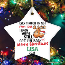 Carregar imagem no visualizador da galeria, Hilarious Step Dad Personalized Christmas Humor Ornament, Stepfather Gift and Dirty Joke
