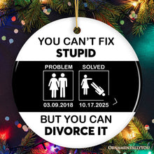 Load image into Gallery viewer, Funny Divorce Party Favors Personalized Gift Ornament, Best Care Package Idea for Her
