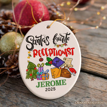 Cargar imagen en el visor de la galería, Festive &amp; Unique Santa’s Favorite Receptionist Personalized Christmas Ornament, Hospitality Worker or Secretary Appreciation Gift
