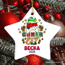 Carregar imagem no visualizador da galeria, Playful Personalized Video Games Gamer Elf Gift, Customized Christmas Gaming Ornament
